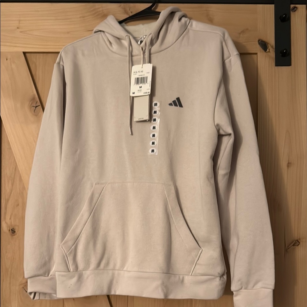 Women’s Adidas Light Tan Hoodie with Logo